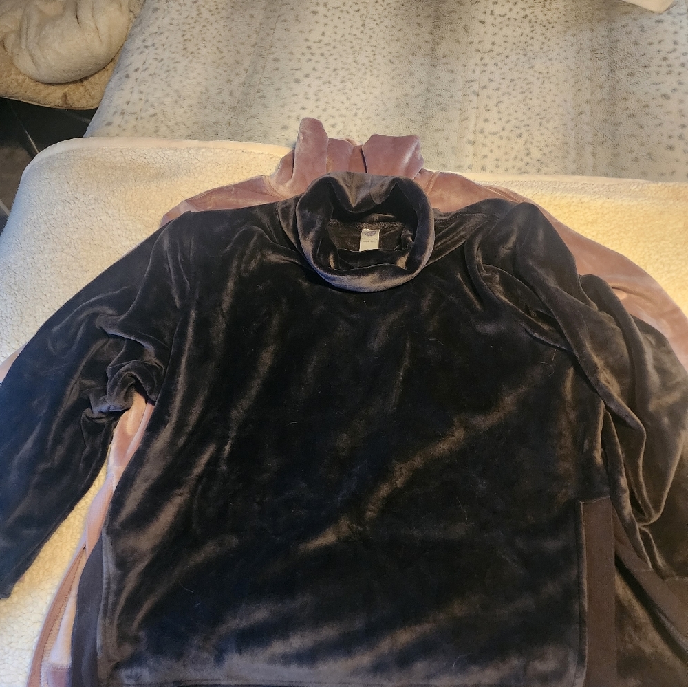 Two cozy Velour tops